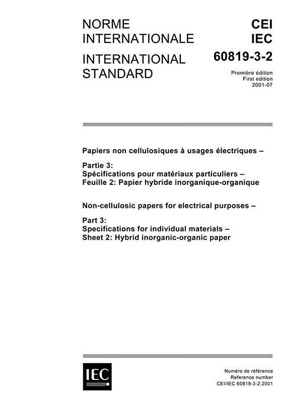 Cover IEC 60819-3-2:2001